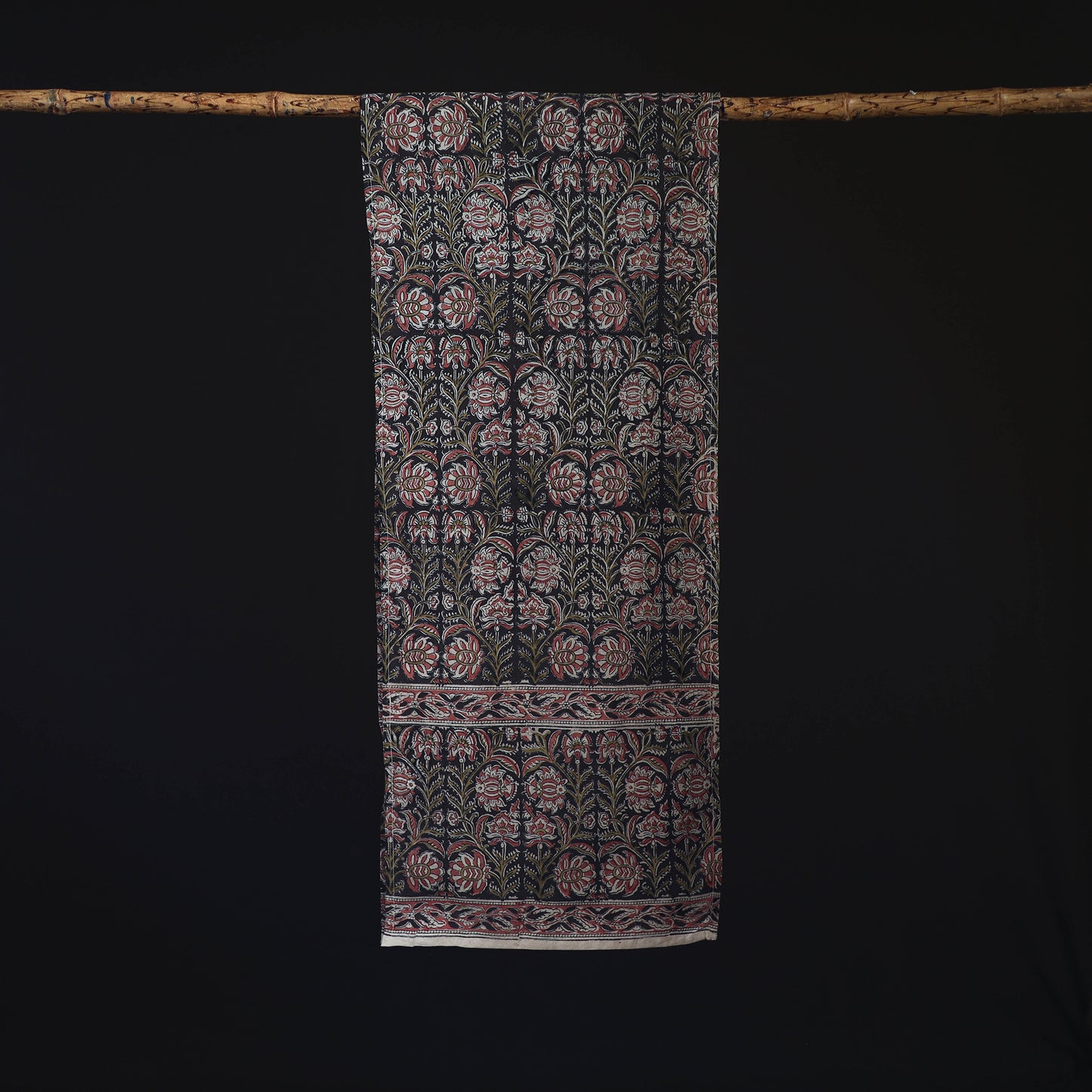 Pedana Block Print Natural Dyed Cotton Kalamkari Stole 45