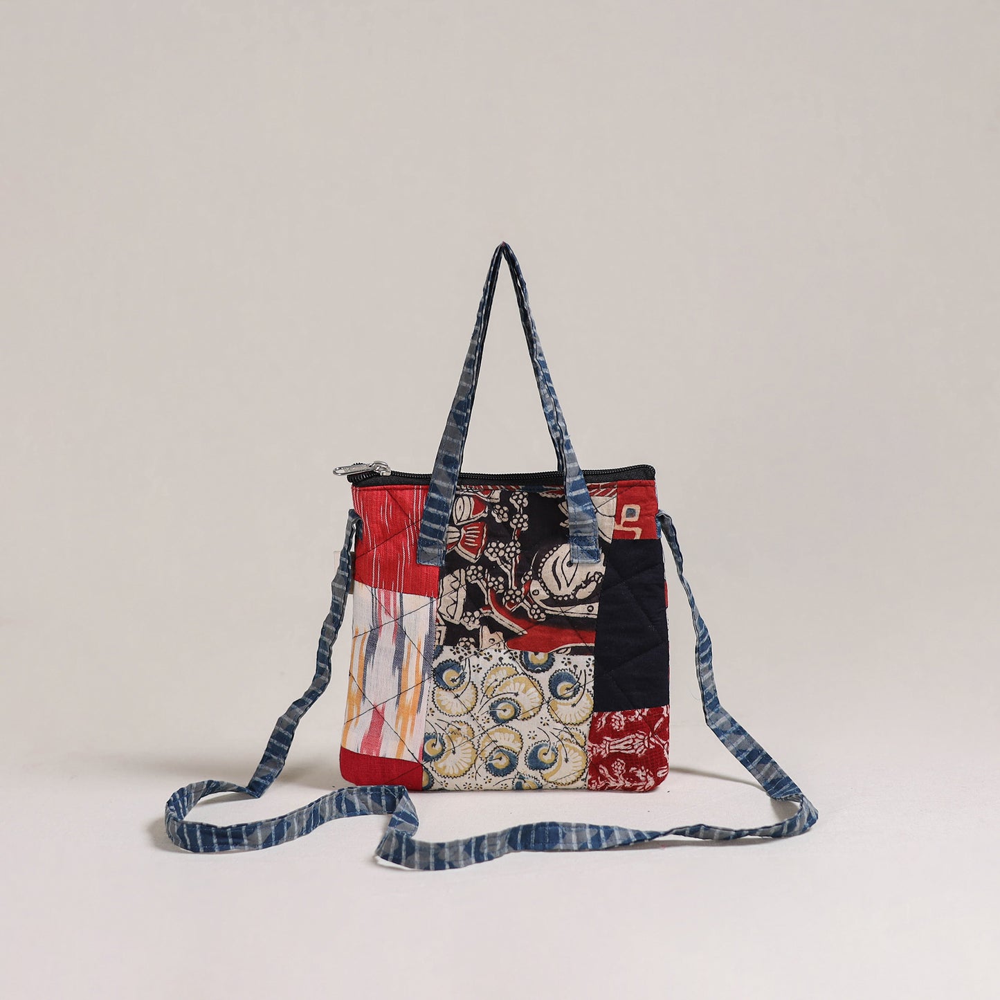 Multicolor - Handcrafted Quilted Patchwork Sling Bag 03