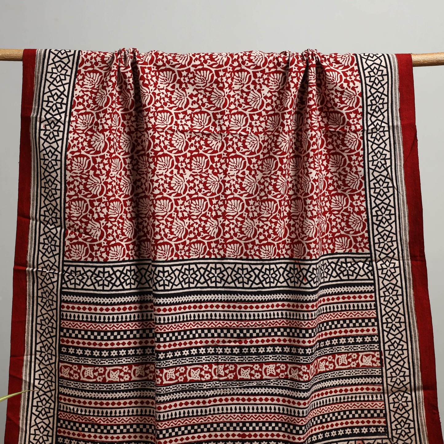 Handloom Cotton Natural Dyed Hand Block Bagh Print Towel 109