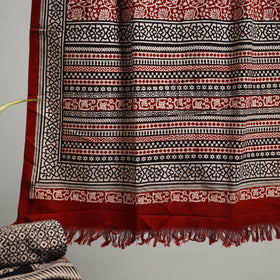 Handloom Cotton Natural Dyed Hand Block Bagh Print Towel 109