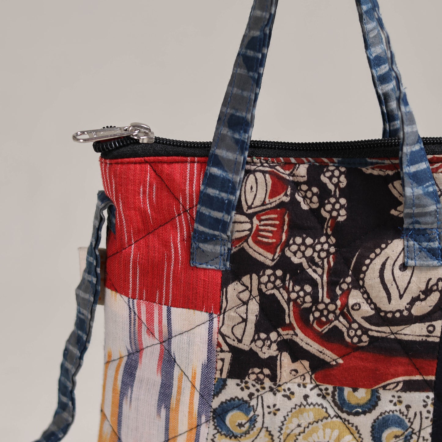Multicolor - Handcrafted Quilted Patchwork Sling Bag 03
