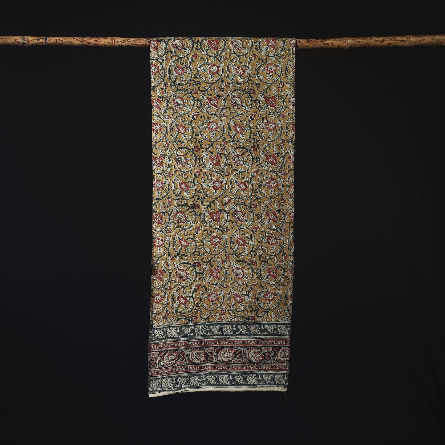 Pedana Block Print Natural Dyed Cotton Kalamkari Stole 43