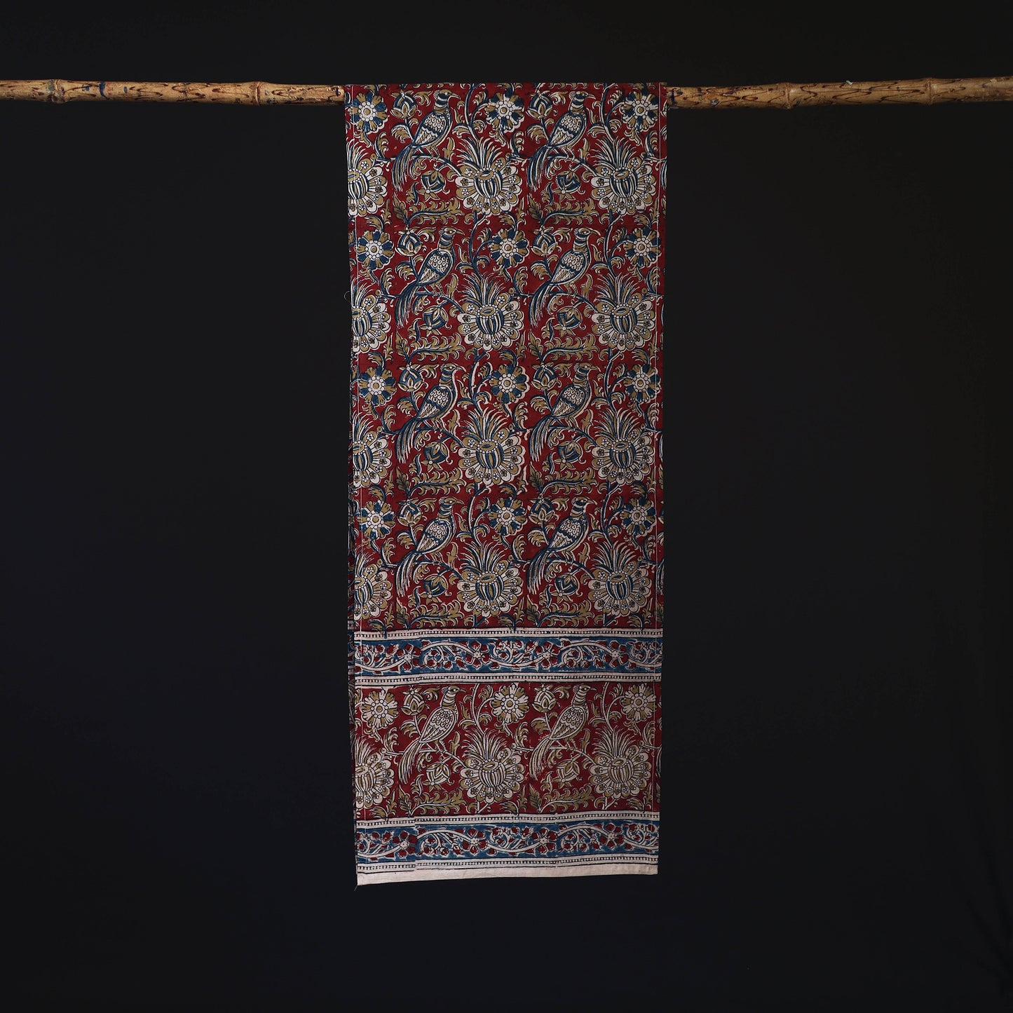 Pedana Block Print Natural Dyed Cotton Kalamkari Stole 42