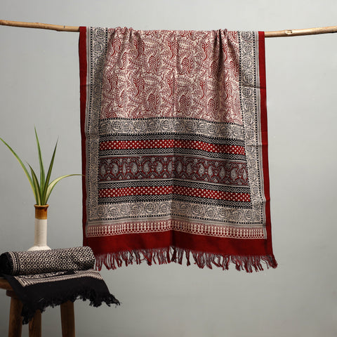 Handloom Cotton Natural Dyed Hand Block Bagh Print Towel 110