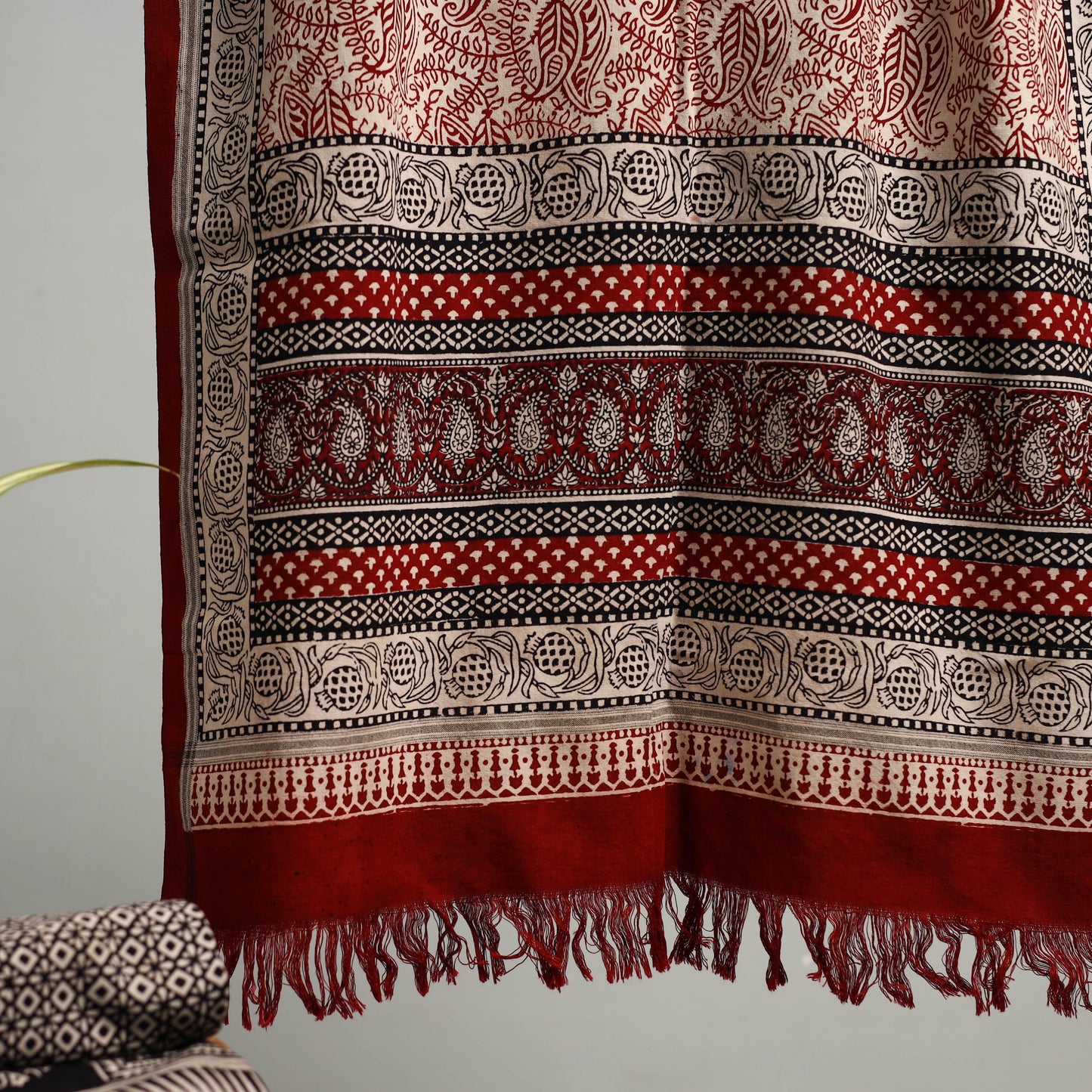 Handloom Cotton Natural Dyed Hand Block Bagh Print Towel 110