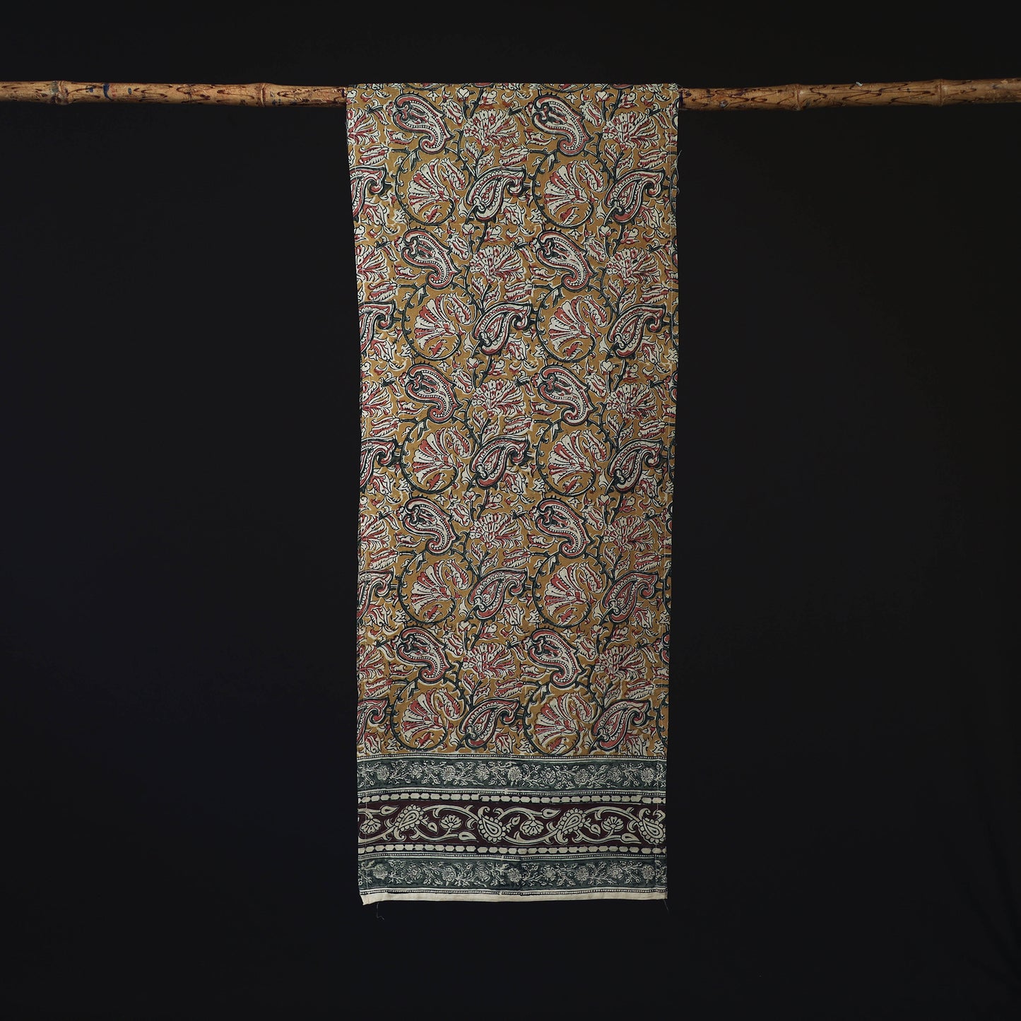 Pedana Block Print Natural Dyed Cotton Kalamkari Stole 40