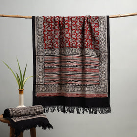 Handloom Cotton Natural Dyed Hand Block Bagh Print Towel 112