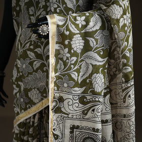 Kalamkari Printed Kota Doria Cotton Saree 28
