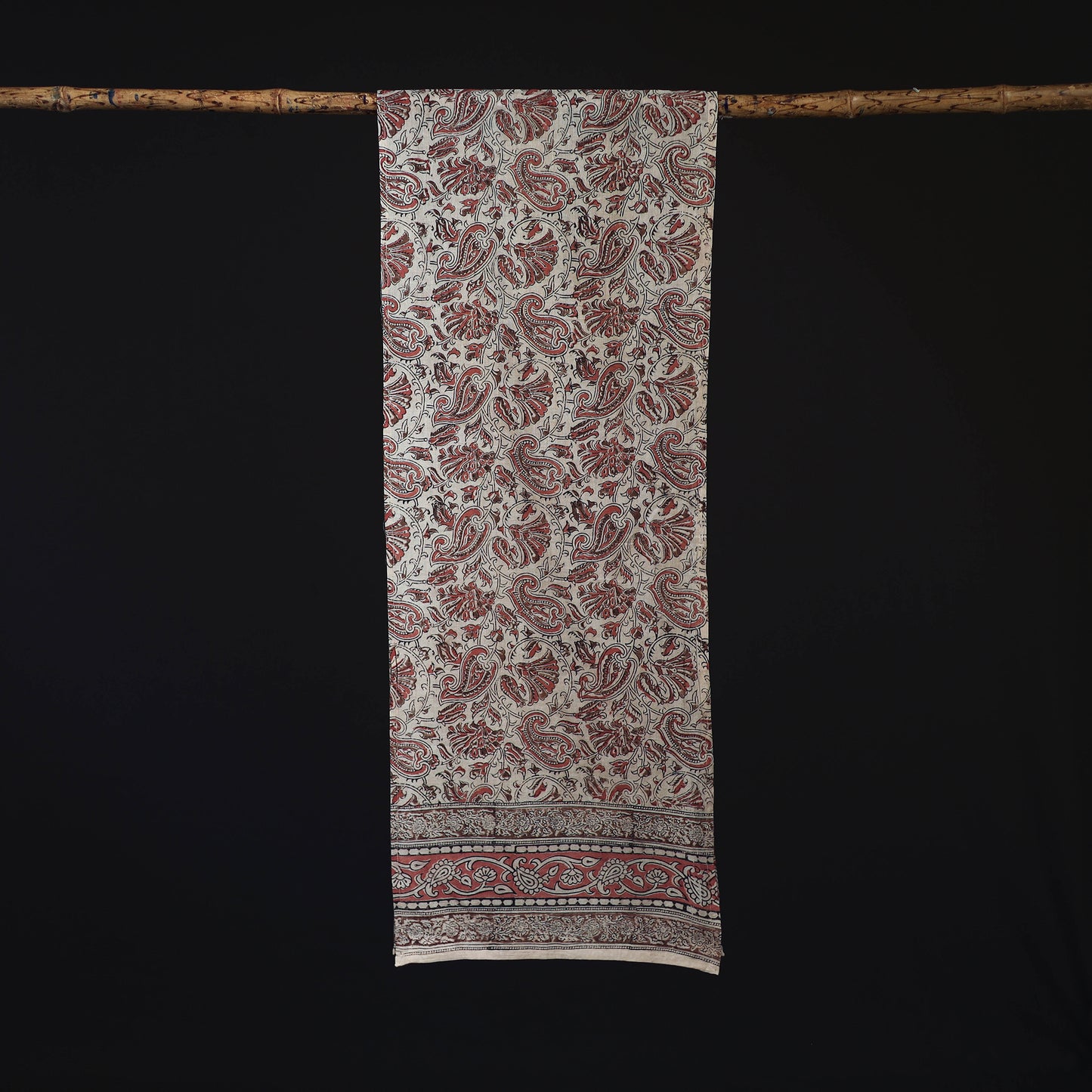Pedana Block Print Natural Dyed Cotton Kalamkari Stole 39