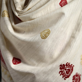 Handspun Handwoven Pure Eri Silk Aari Hand Embroidered Shawl of Assam 13