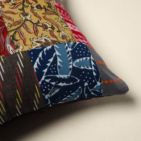 Multicolor Handcrafted Cotton Patchwork Cushion Cover