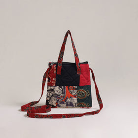 Multicolor - Handcrafted Quilted Patchwork Sling Bag 05