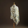 Floral Sanganeri Print Pure Merino Wool Handwoven Shawl 31