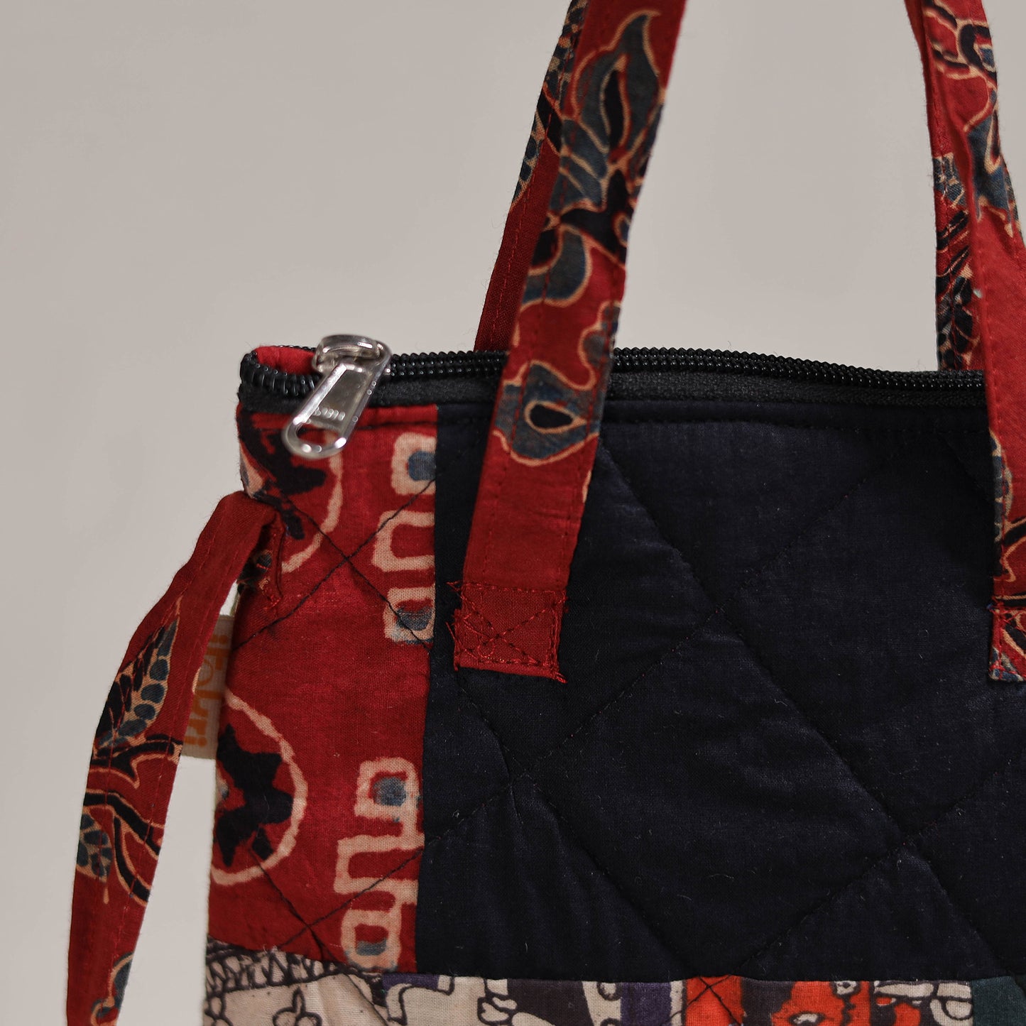 Multicolor - Handcrafted Quilted Patchwork Sling Bag 05