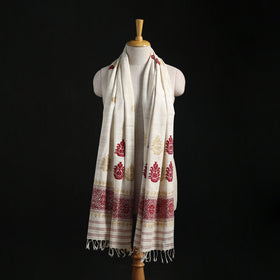 Handspun Handwoven Pure Eri Silk Aari Hand Embroidered Shawl of Assam 13