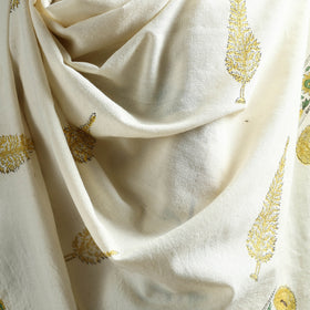 Floral Sanganeri Print Pure Merino Wool Handwoven Shawl 31