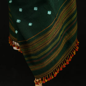 Kutch Handwoven Clamp Dyed Shibori Desi Wool Shawl 53