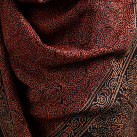 Kutch Handwoven Ajrakh Hand Block Print Merino Wool Shawl  44
