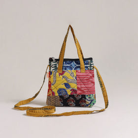Multicolor - Handcrafted Quilted Patchwork Sling Bag 07