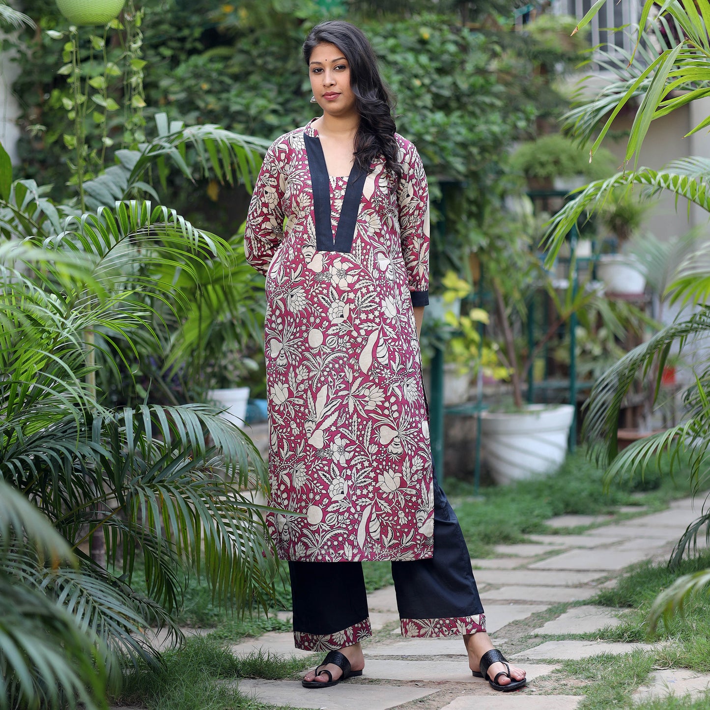 Kalamkari Kurta with Palazzo Set
