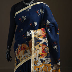 Kalamkari Printed Kota Doria Cotton Saree 30