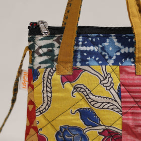 Multicolor - Handcrafted Quilted Patchwork Sling Bag 07