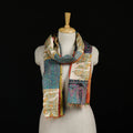 Bengal Kantha Handwork Patchwork Reversible Silk Stole 360