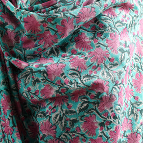 Floral Sanganeri Print Pure Merino Wool Handwoven Shawl 32
