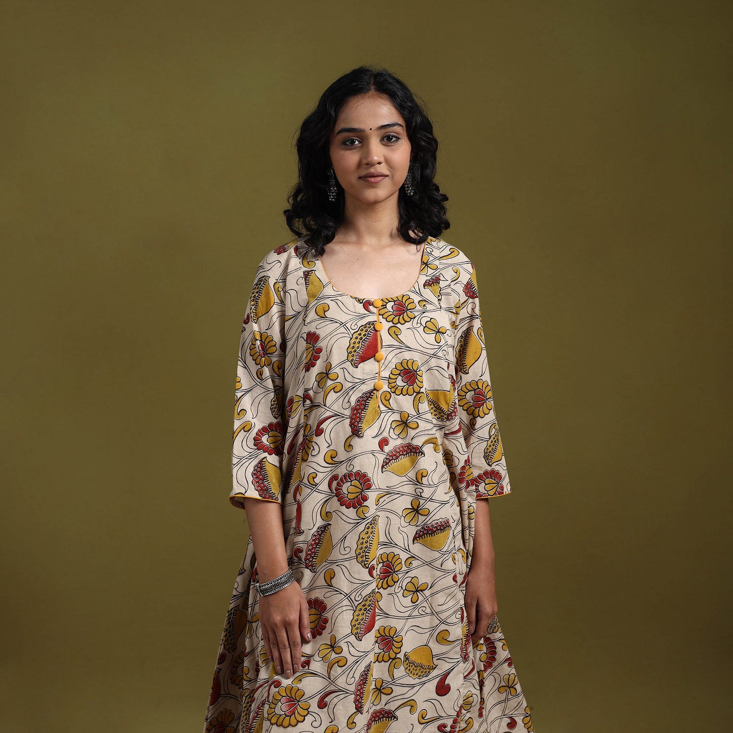 Kalamkari Printed Cotton 2pc Kurta Set for women 04