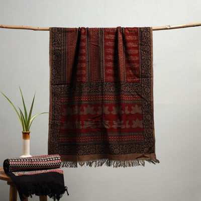 Multicolor - Bagh Hand Block Print Cotton Handloom Towel 71