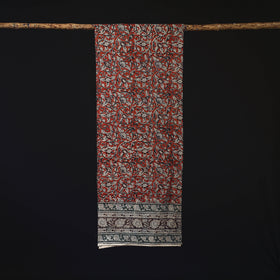 Pedana Block Print Natural Dyed Cotton Kalamkari Stole 29