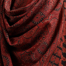 Kutch Handwoven Ajrakh Hand Block Print Merino Wool Shawl  45