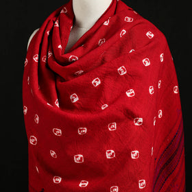 Kutch Handwoven Clamp Dyed Shibori Desi Wool Shawl 55