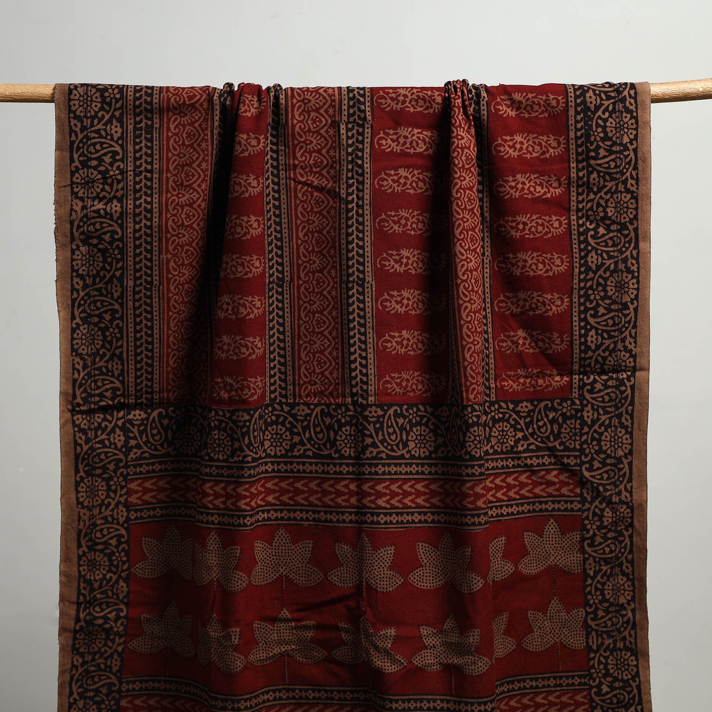 Multicolor - Bagh Hand Block Print Cotton Handloom Towel 71