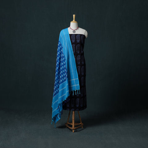 Bagh Hand Block Print Cotton Unstitched Dress Material: Kurta with Dupatta 02