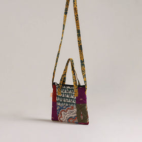 Multicolor - Handcrafted Quilted Patchwork Sling Bag 08