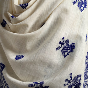 Handspun Handwoven Pure Eri Silk Aari Hand Embroidered Shawl of Assam 15