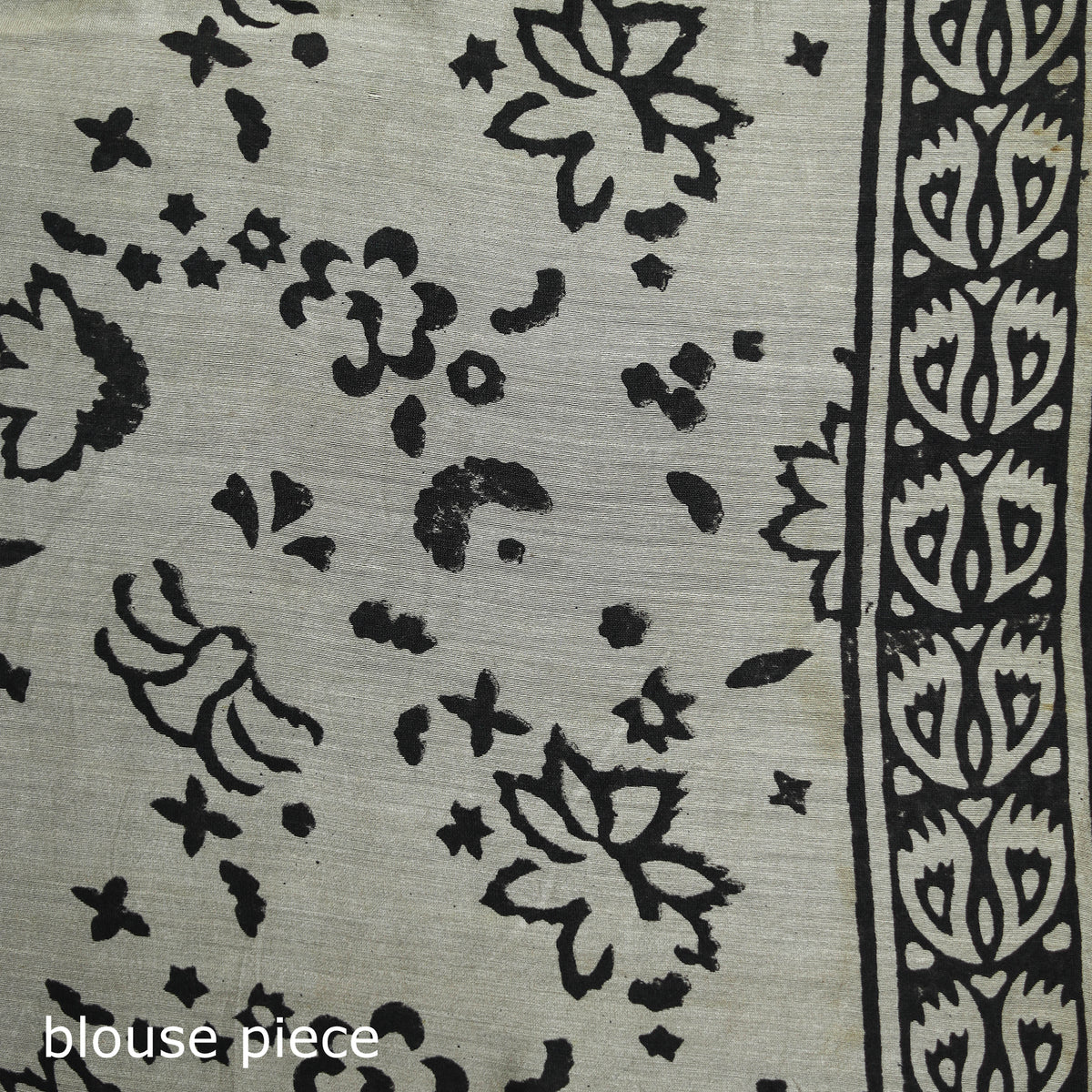 Bagru Hand Block Print Natural Dyed Mulberry Silk Saree 19