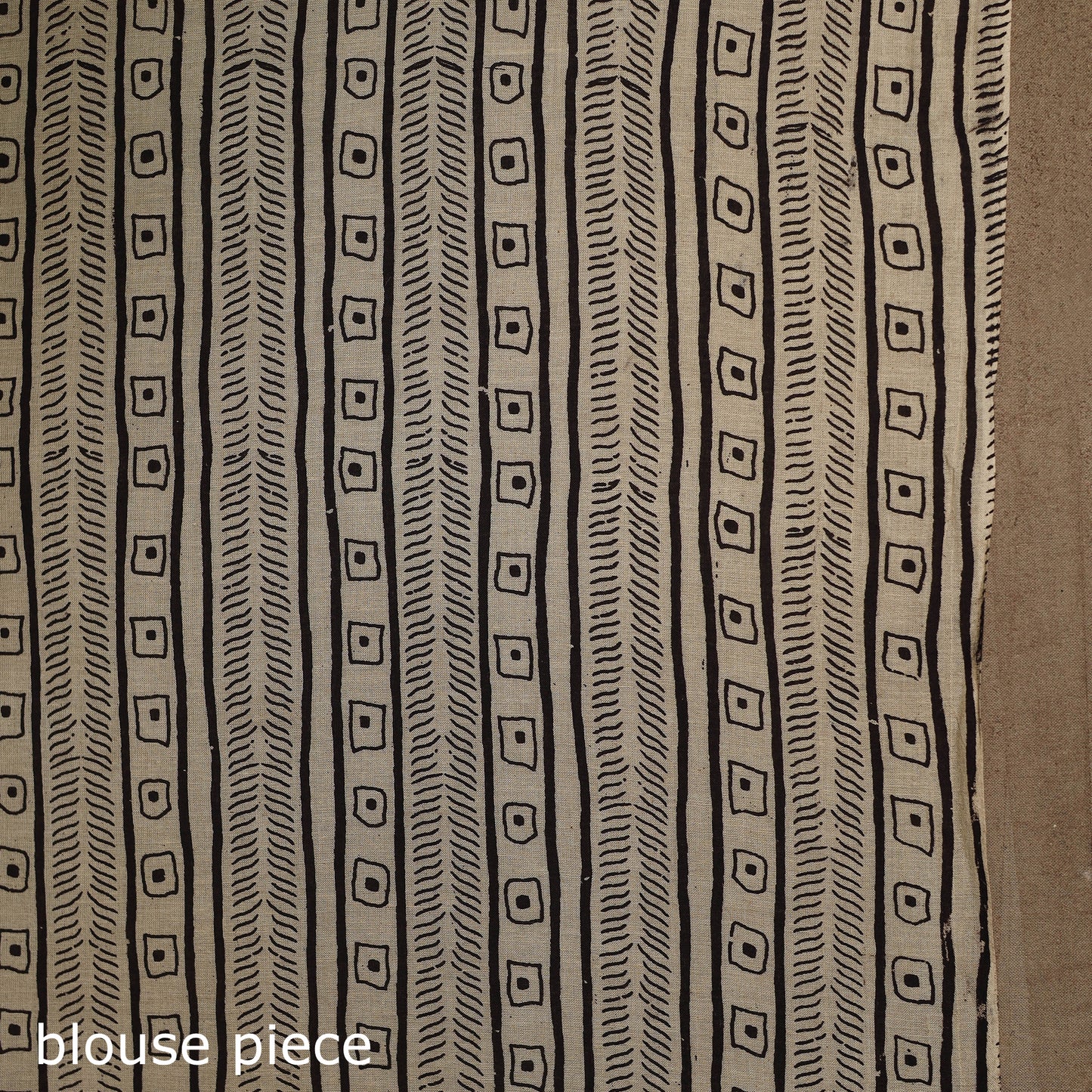 Beige - printed cotton kalamkari saree 11 - handcrafted