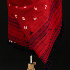 Kutch Handwoven Clamp Dyed Shibori Desi Wool Shawl 55