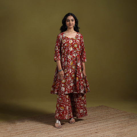 Kalamkari Printed Cotton 2pc Kurta Set for women 03