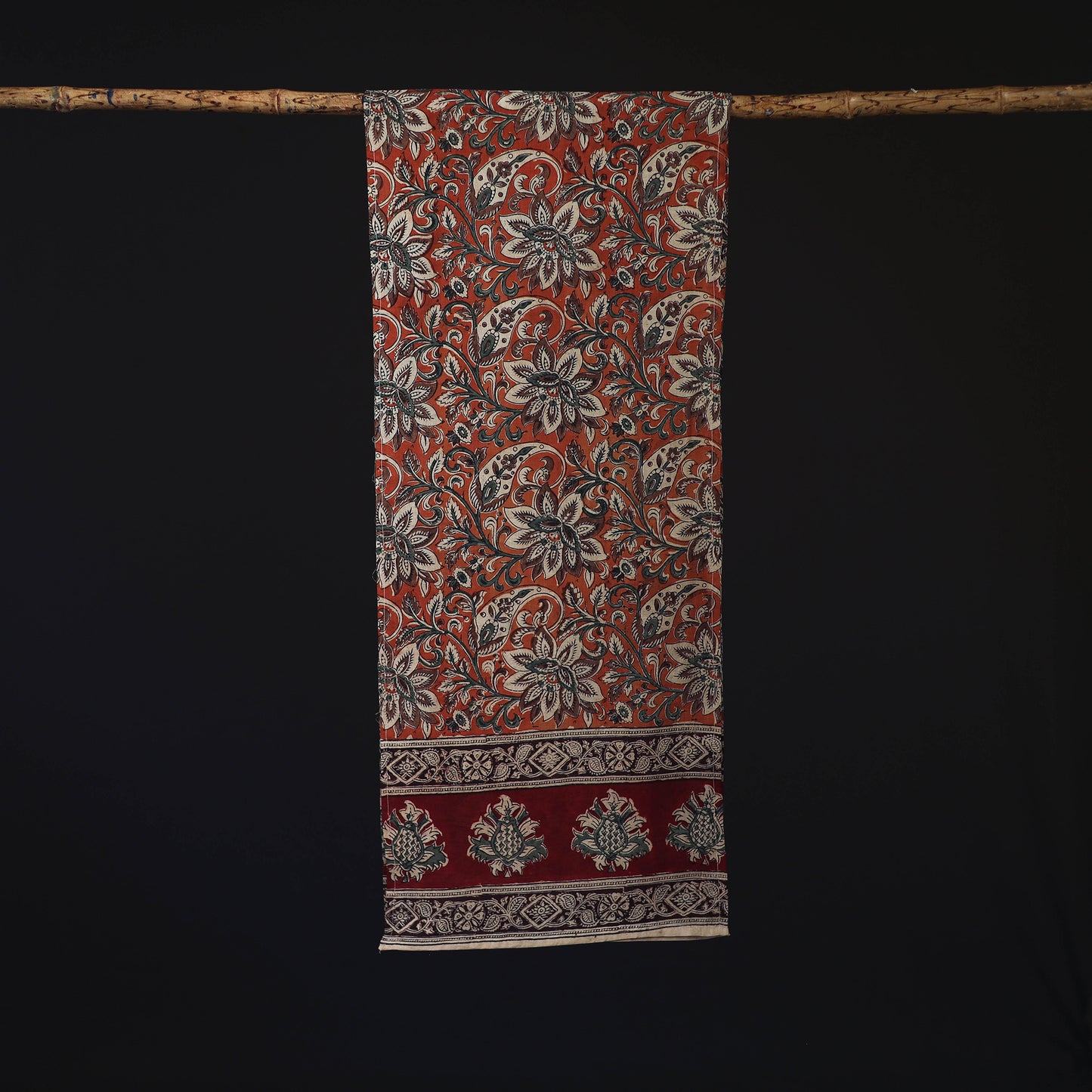 Pedana Block Print Natural Dyed Cotton Kalamkari Stole 26