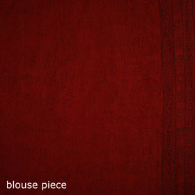 Handwoven Merino Wool Natural Dyed Hand Block Print Bagh Saree 01