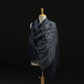 Kutch Handwoven Ajrakh Hand Block Print Merino Wool Shawl  46
