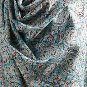 Floral Sanganeri Print Pure Merino Wool Handwoven Shawl 33