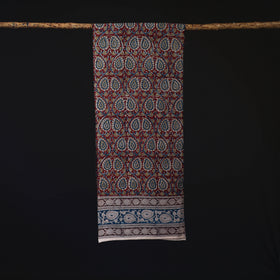 Pedana Block Print Natural Dyed Cotton Kalamkari Stole 25