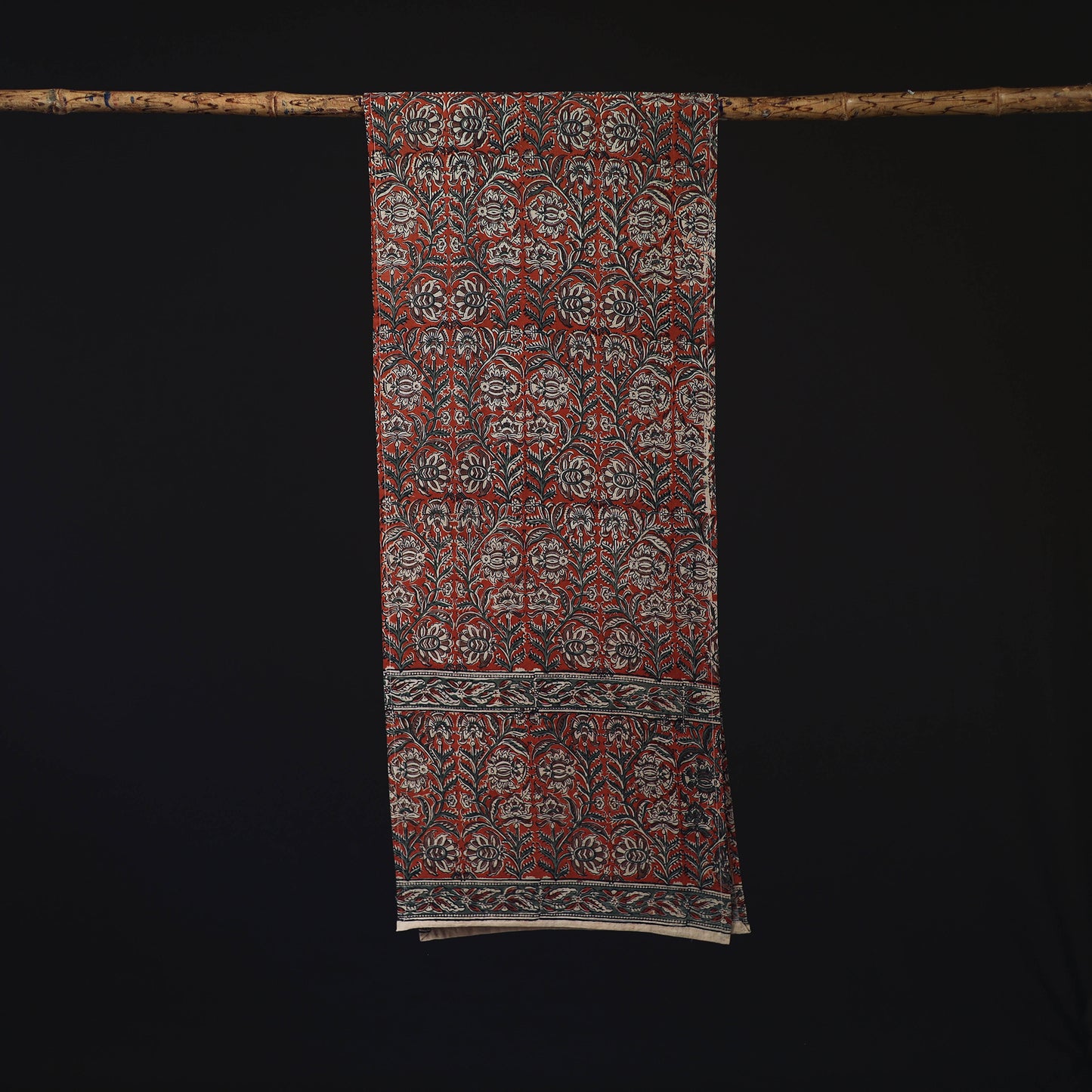 Pedana Block Print Natural Dyed Cotton Kalamkari Stole 24