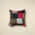 Multicolor Handcrafted Cotton Patchwork Cushion Cover