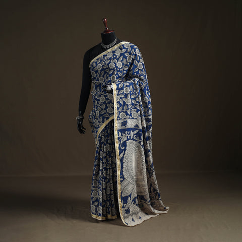 Kalamkari Printed Kota Doria Cotton Saree 32