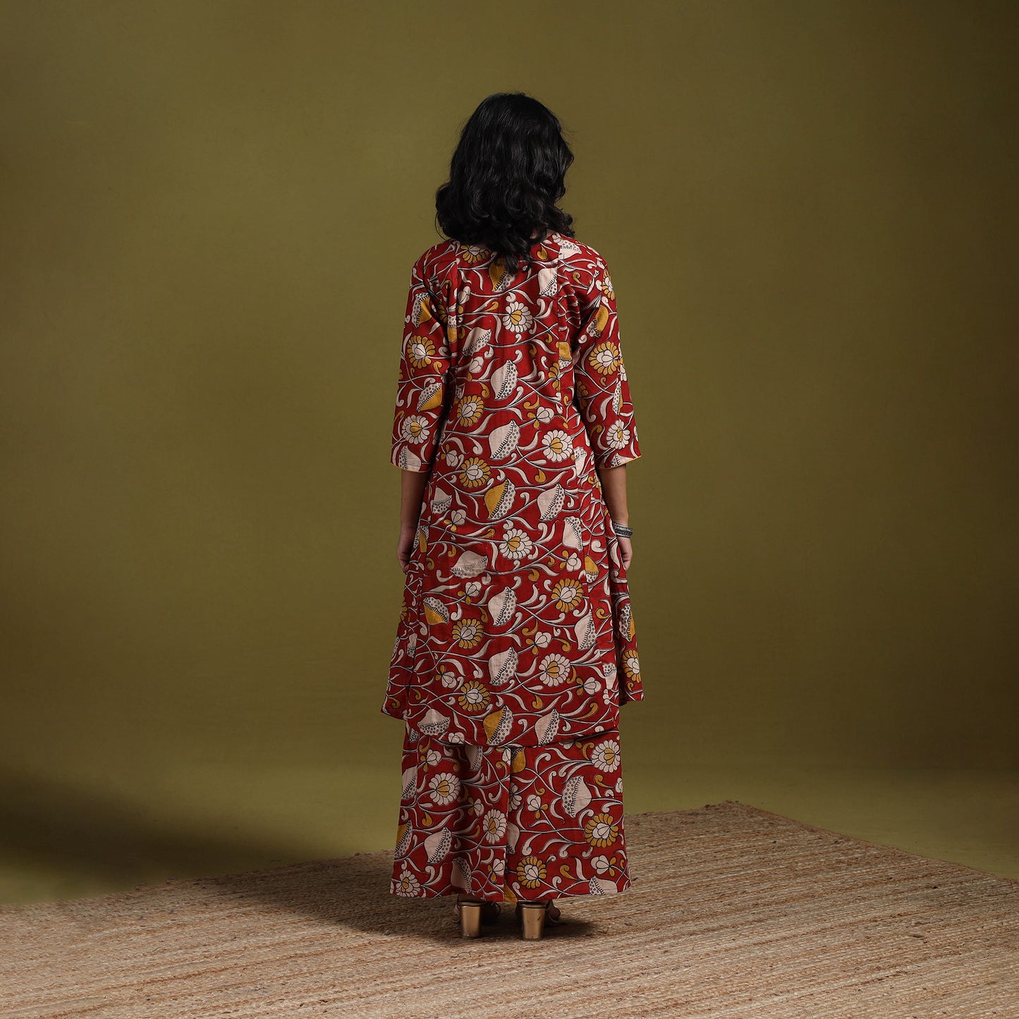 Kalamkari Printed Cotton 2pc Kurta Set for women 03